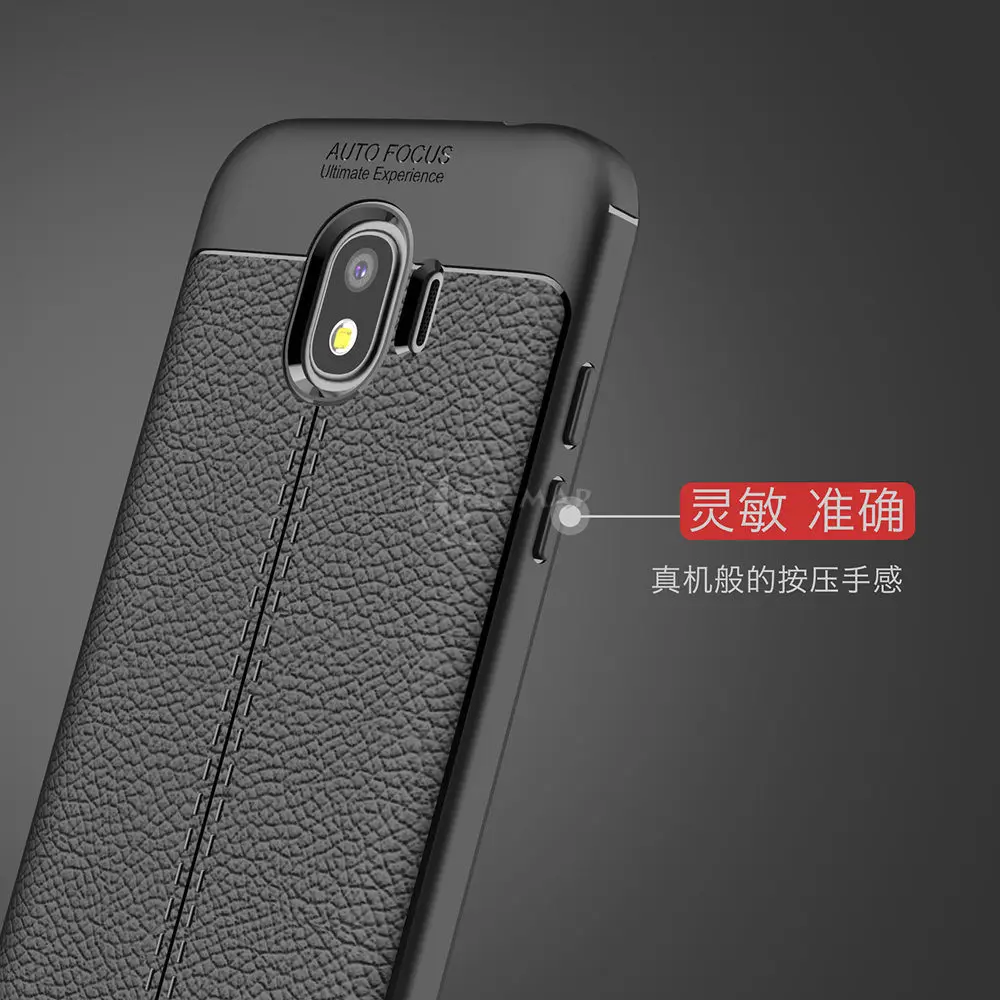 Soft Cover for Samsung Galaxy J2 Pro 2018 J250 J250F/DS Litchi Leather Grained Silicon Phone Case SM-J250 SM-J250F/DS TPU |