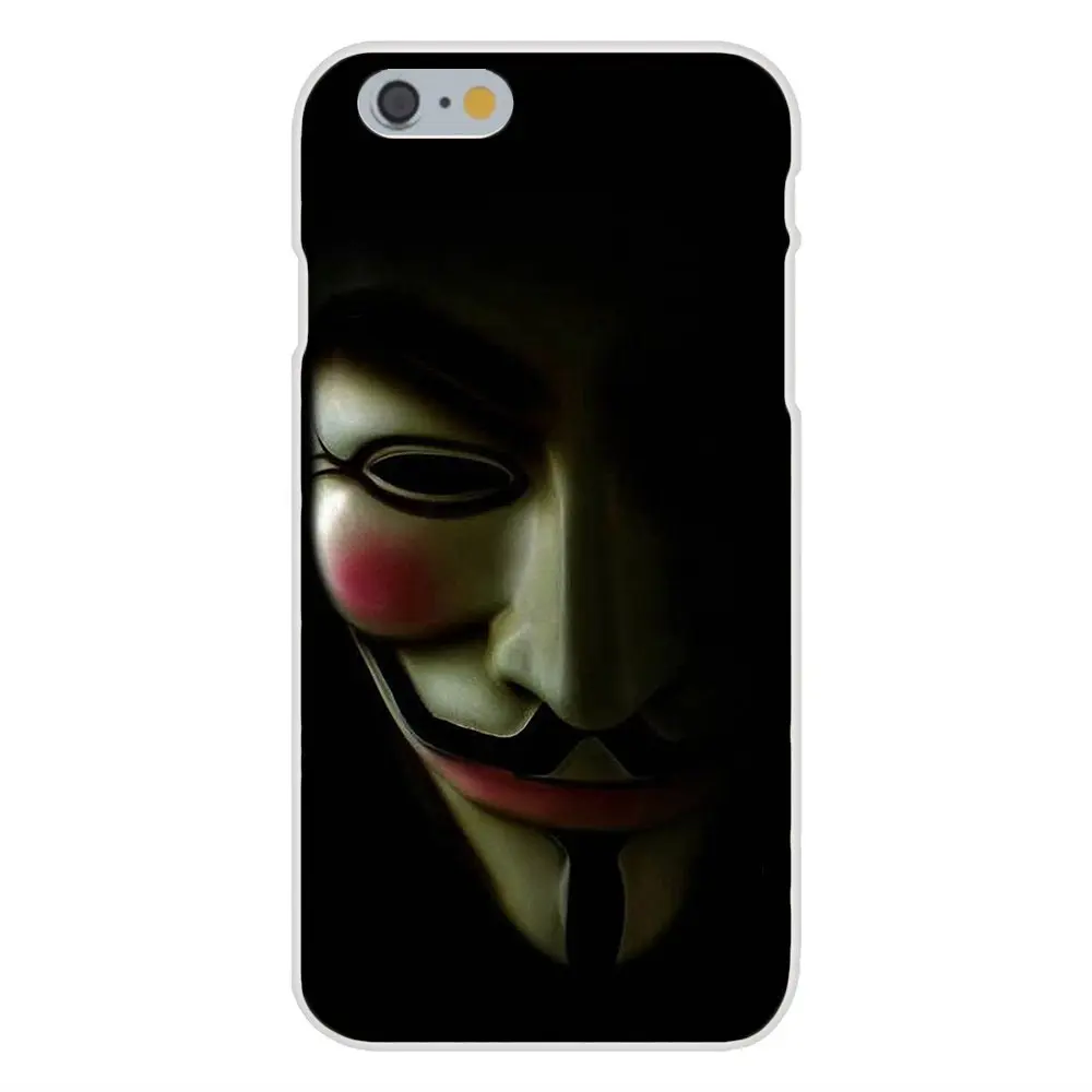 Anonymous Mask For Apple iPhone X XS Max XR 4 4S 5 5C 5S SE 6 6S 7 8 Plus Soft Retail New Fashion | Мобильные телефоны и
