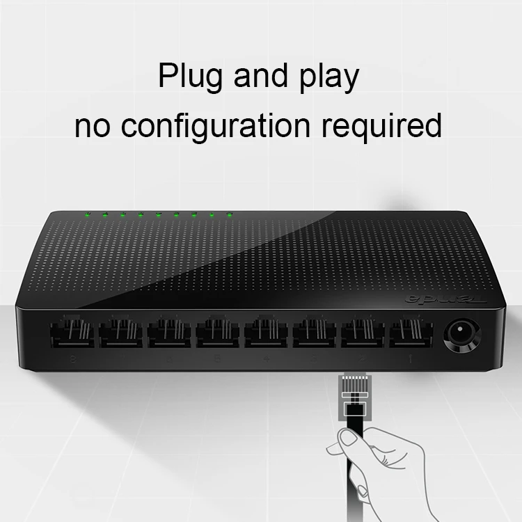 Tenda SG108 8 Порты и разъёмы гигабитный Настольный Ethernet коммутатор 10/100/1000 Мбит/с Fast
