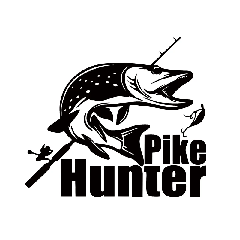 Личность Щука Охотник я Карп экипажа Fly автомобильный стикер с рыбалкой винил
