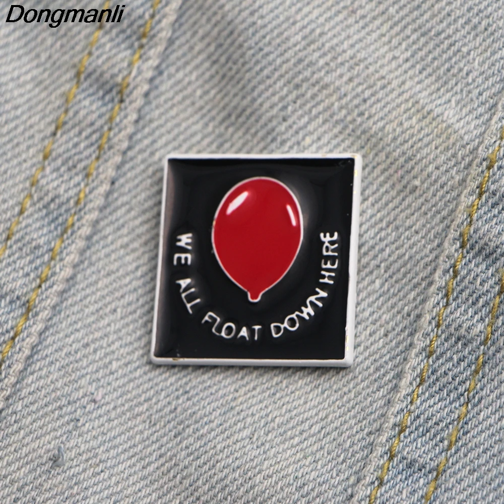 L2388 Стивен Кинг это мы все плаваем здесь Pennywise Джокер Эмаль булавки и броши булавки на лацкан значок воротник ювелирные изделия