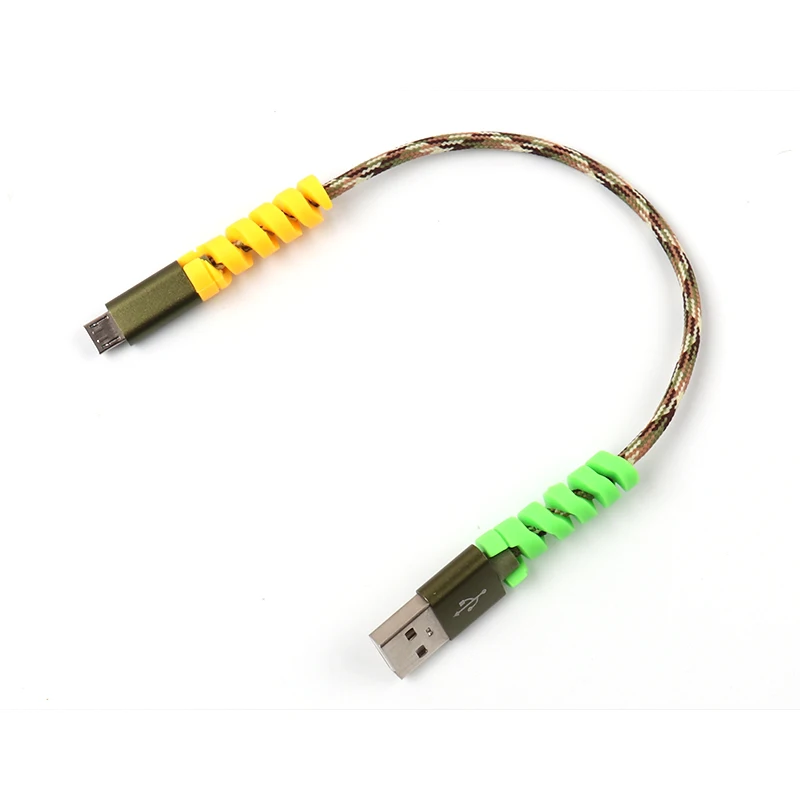 6 шт. мобильный телефон usb устройство для сматывания кабеля анти-разрыв силиконовый спиральный кабель протектор для iphone Android для samsung xiaomi huawei кабель
