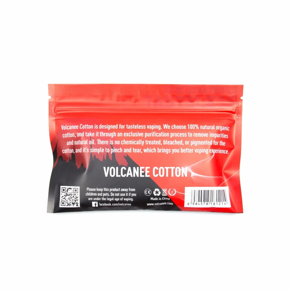 Volcanee 5 мешков/10 мешков RDA хлопок Vape Полосатый Для RTA RDTA бак атомайзер электронная