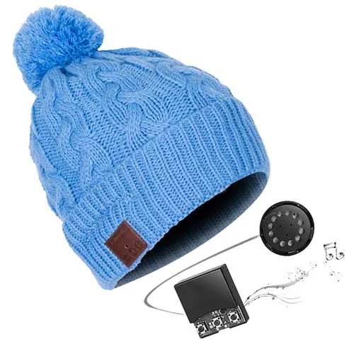033-blue JINSERTA Беспроводной шапка c наушниками Bluetooth стерео музыка Смарт Кепки BT4.2 открытый sportheadset Динамик с микрофоном для громкой связи - Цвет: 033-blue