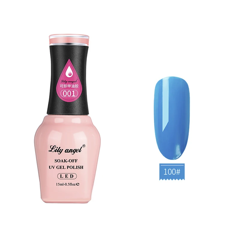 100 Lily Angel УФ-гель для ногтей 15 мл Nude Soak Off отполированный Гель-лак Декоративный Лак для ногтей 140 Цветов 73-108 - Цвет: 100