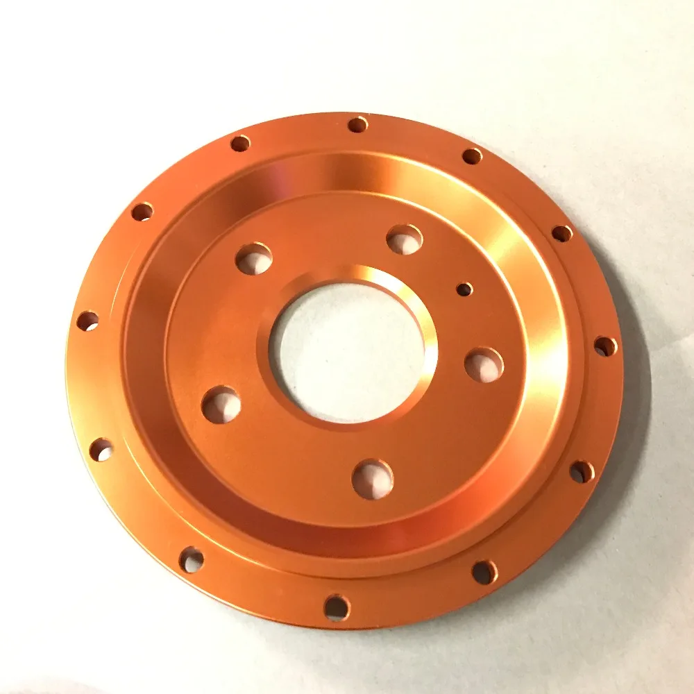 

Jekit Brake disc grooved rotors 345*32mm with custom orange color center caps for Audi s3 8p 2010 front stock brake calipers