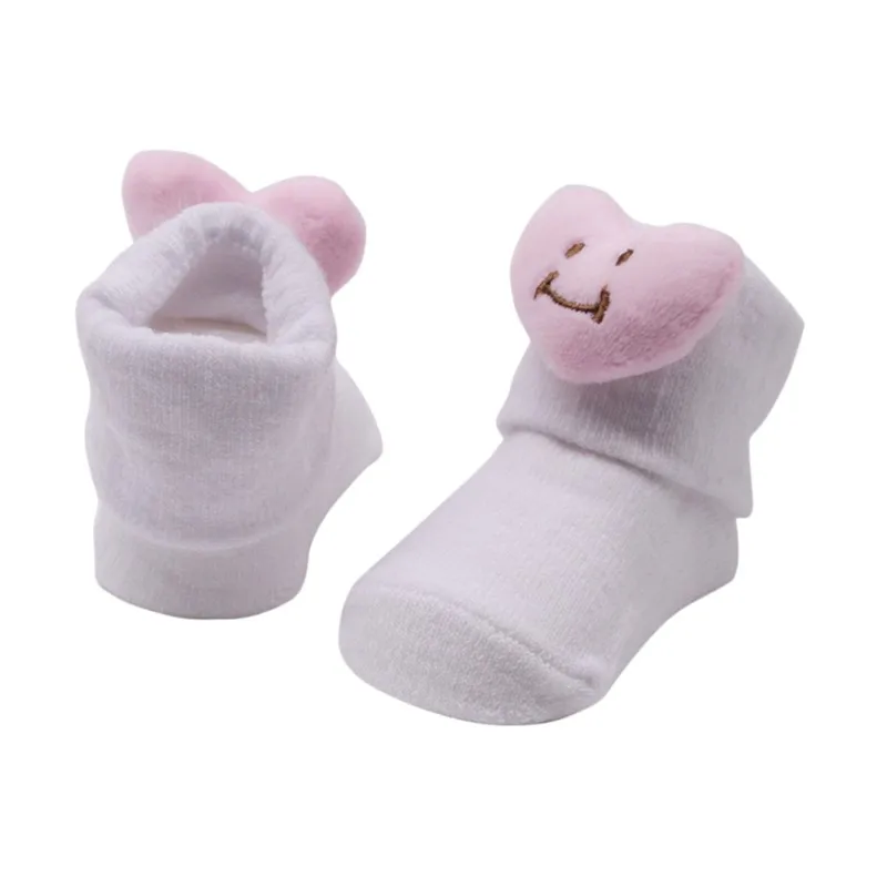Baby Boys Girls Thickening Cotton Heart Print Cartoon Anti-slip Floor Socks Hot Newborn Winter Autumn Warm Soft Clothes | Детская одежда