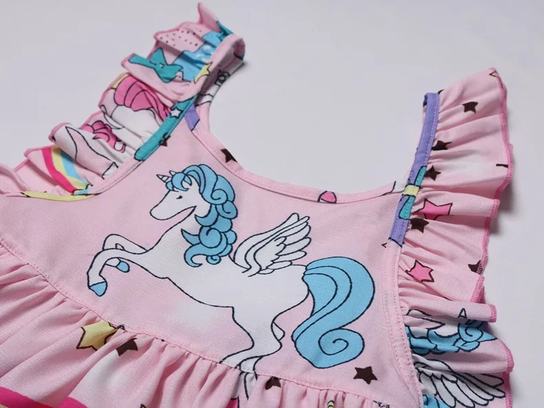 Baby Girls Dress Easter Unicorn Costume Moana Children Party Dresses flamingo Clothes kid Princess unicorn headband | Детская одежда и