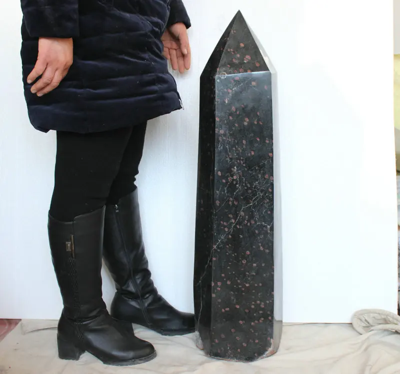 Натуральный черный турмалин и красный гранат кварцевый кристалл фотоэлемент из