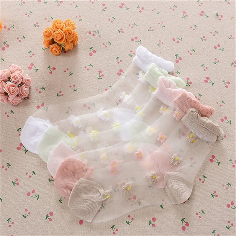 Детские гольфы с сеточкой kniekousen для детей chaussettes enfants носки оборками девочек CLL 134 3