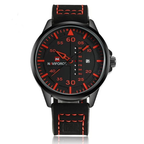 NAVIFORCE модные повседневные мужские часы Топ бренд класса люкс кожа Бизнес Кварцевые часы мужские наручные часы Мужские часы Relogio Masculino - Цвет: B R B