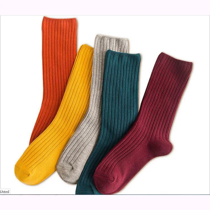 Бесплатная доставка новые модные однотонные носки ярких цветов для молодых