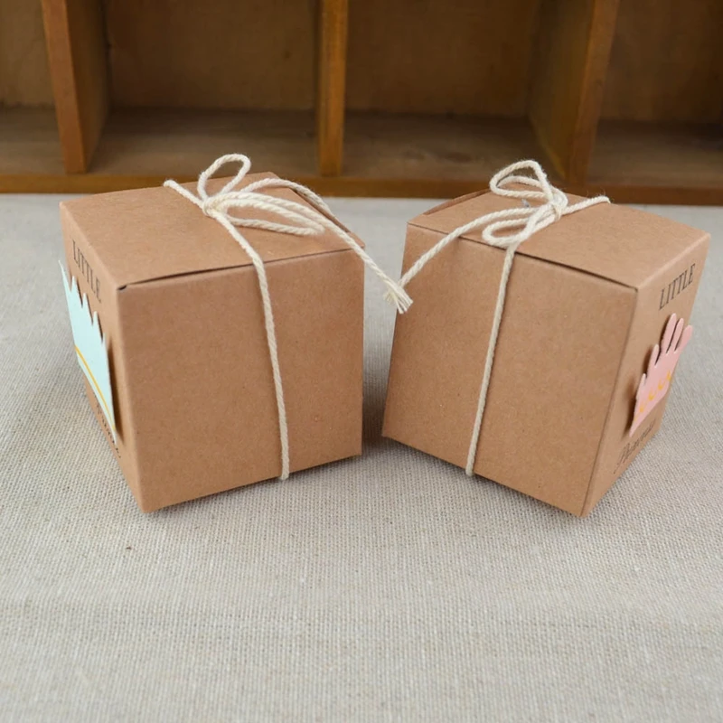 10pcs/lot Wedding Candy Boxes Romantic Love Kraft Gift Bags and Gifts Box Favors Party Supplies with Burlap Twine L1106 | Дом и сад