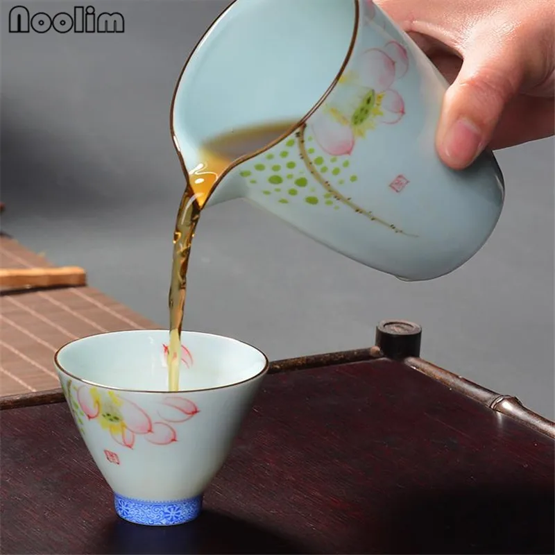 Цзиндэчжэнь синий фарфор чайные чашки керамические простые китайские кунг фу