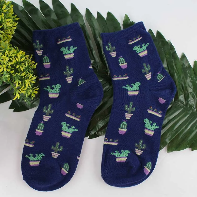 dark blue Новые осенне-зимние модные ретро новые абстрактная картина маслом, искусство, носки для мужчин/женщин, новые узорчатые носки в стиле Харадзюку Ван Гога - Цвет: dark blue
