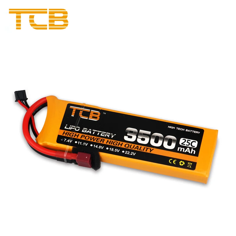 TCB Мощность 2 шт. оригинальный Батарея 7.4 В S 3500 мАч 25C XT60 T JST EC5 XT90 литий полимерный