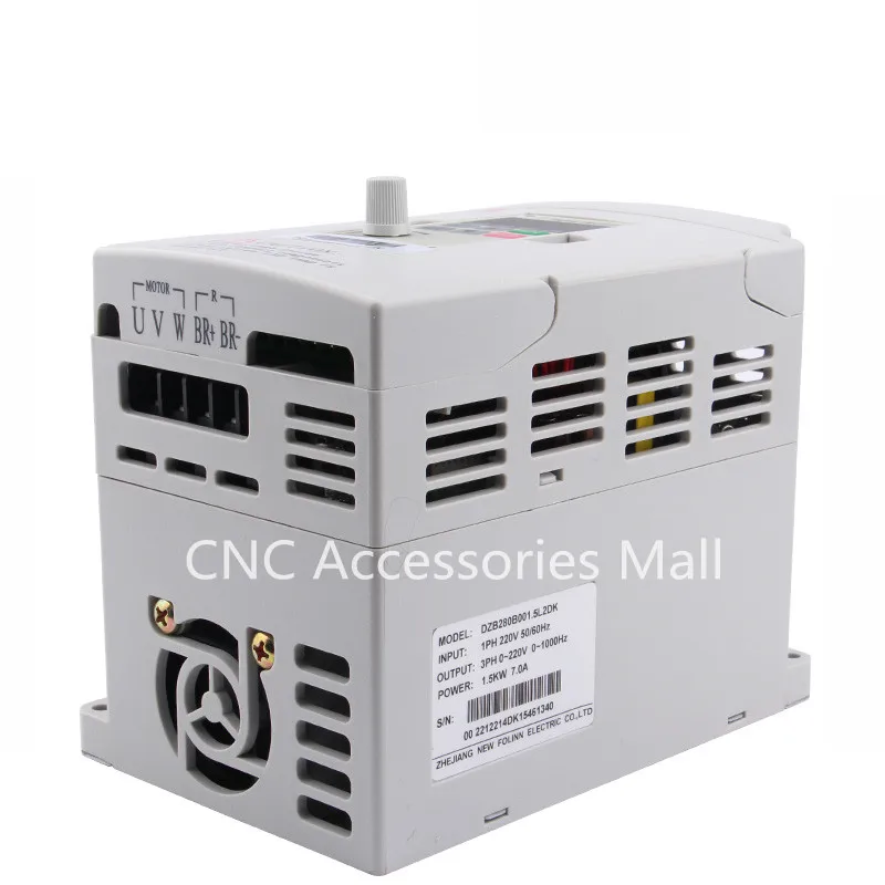 VFD инвертор 1.5kw 220В контроллер двигателя шпинделя DZB280B001.5L2DK для гравировального