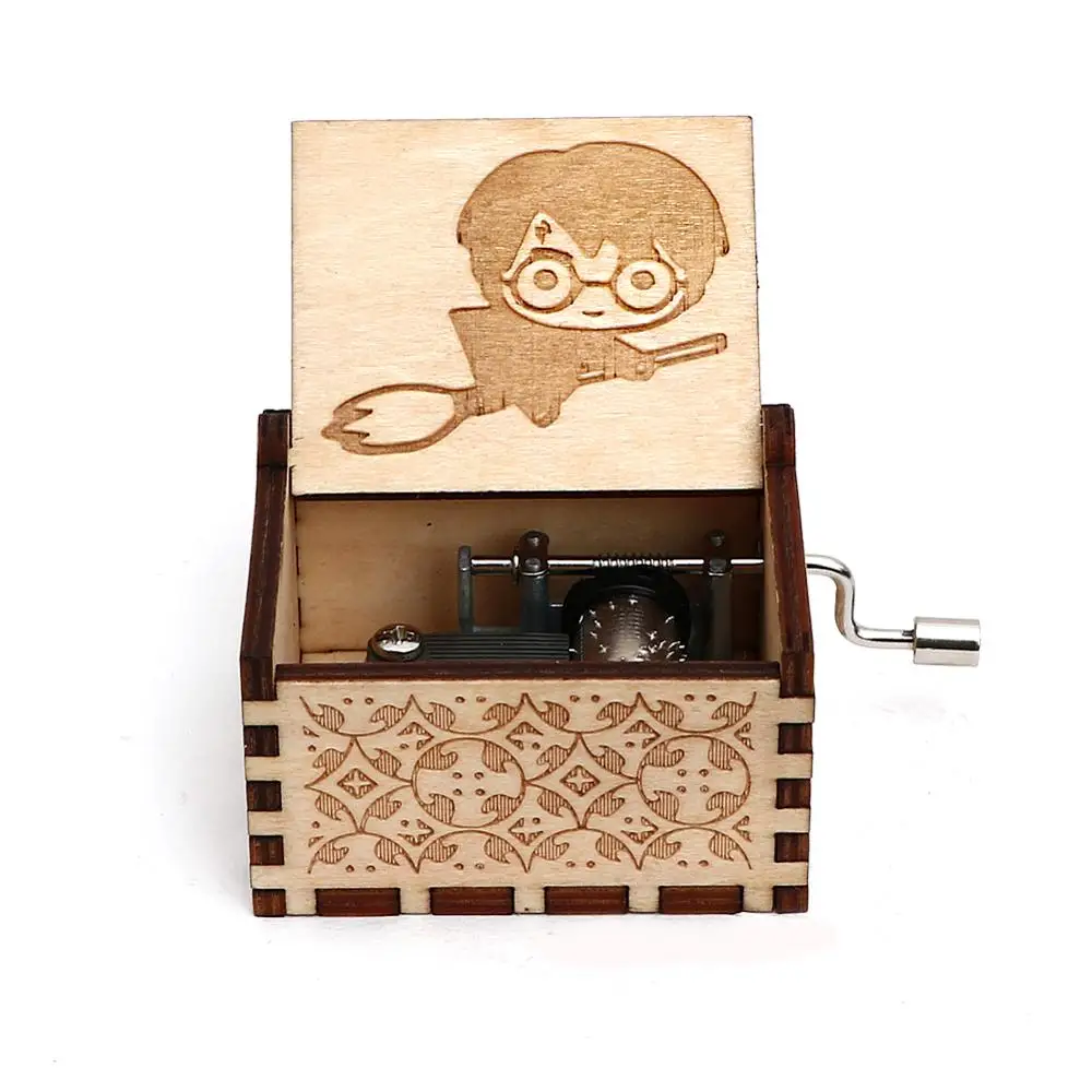 Прямая поставка антикварная резная деревянная музыкальная шкатулка ручной