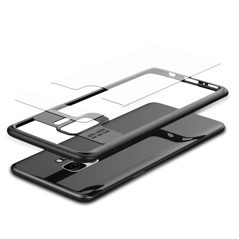 Для samsung galaxy S9 плюс чехол противоударный прозрачный жесткий для ПК ТПУ Мягкая