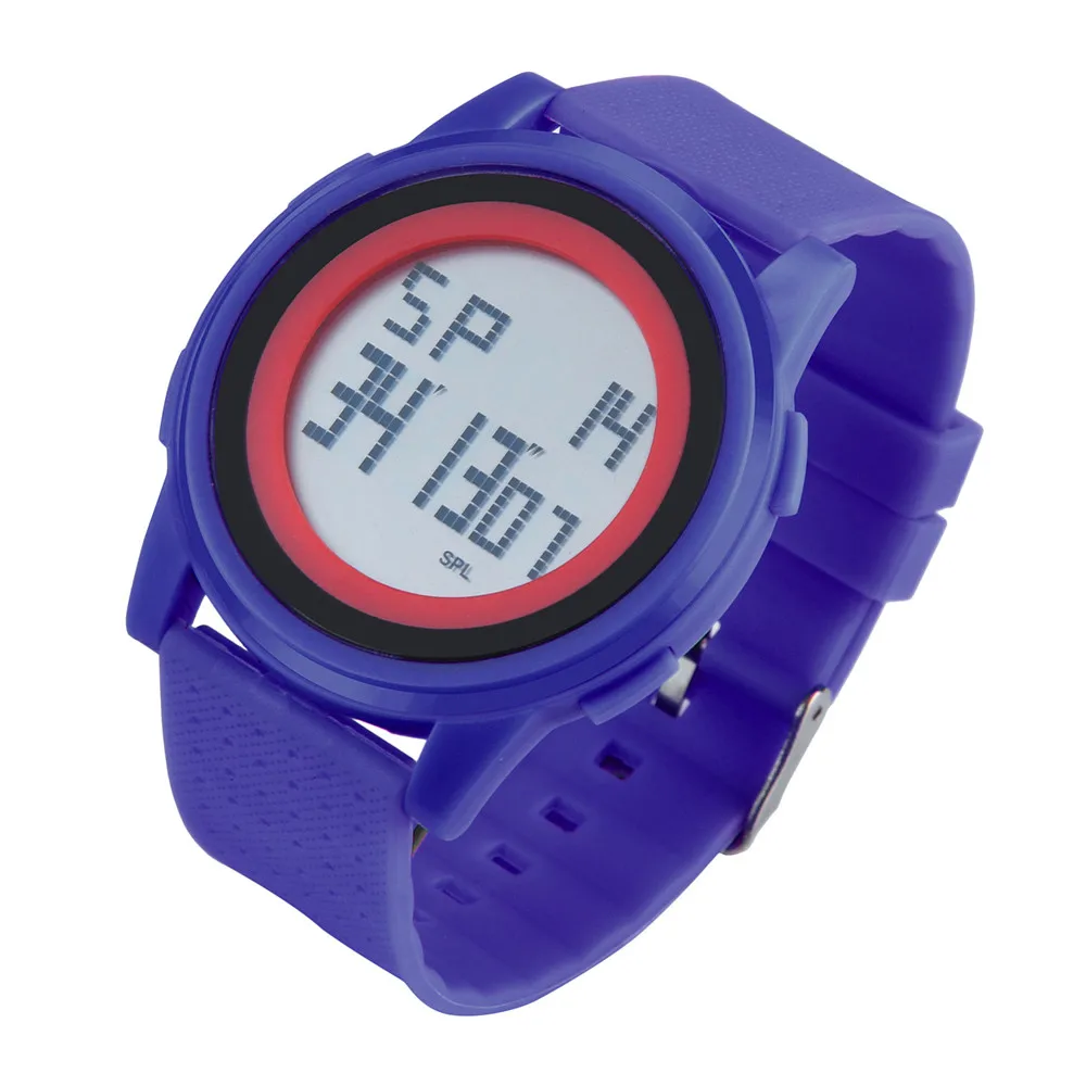 Новый силиконовый ремешок цифровые часы мужские и женские светодиодный наручные