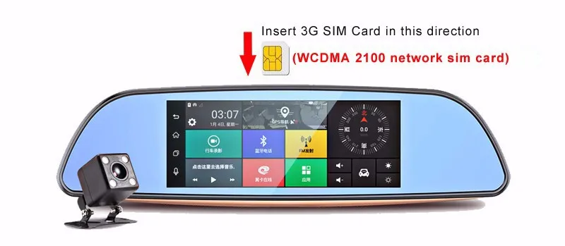 Ecartion 3g " Android автомобильный видеорегистратор зеркало заднего вида gps навигация Bluetooth автомобильная камера парковка двойной объектив FHD 1080P Авто Регистратор