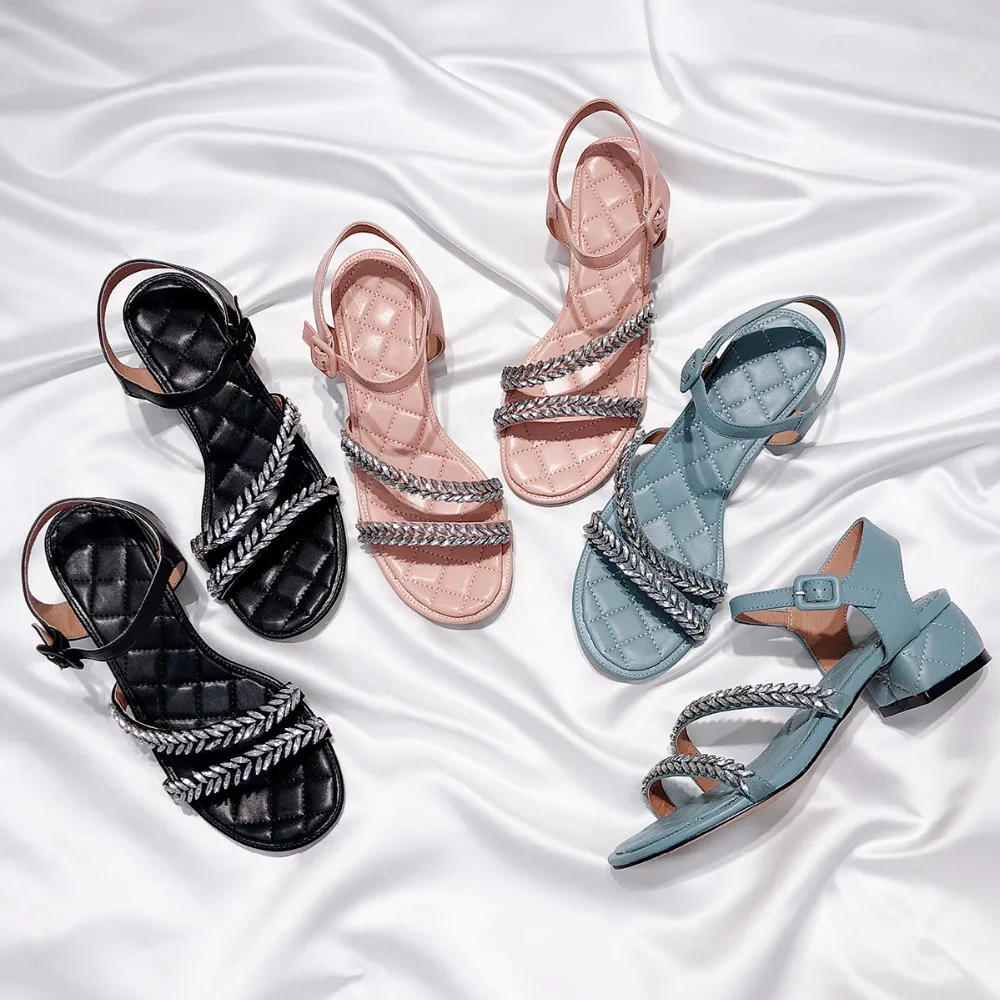 Женские босоножки из натуральной кожи высокого качества летние брендовые со