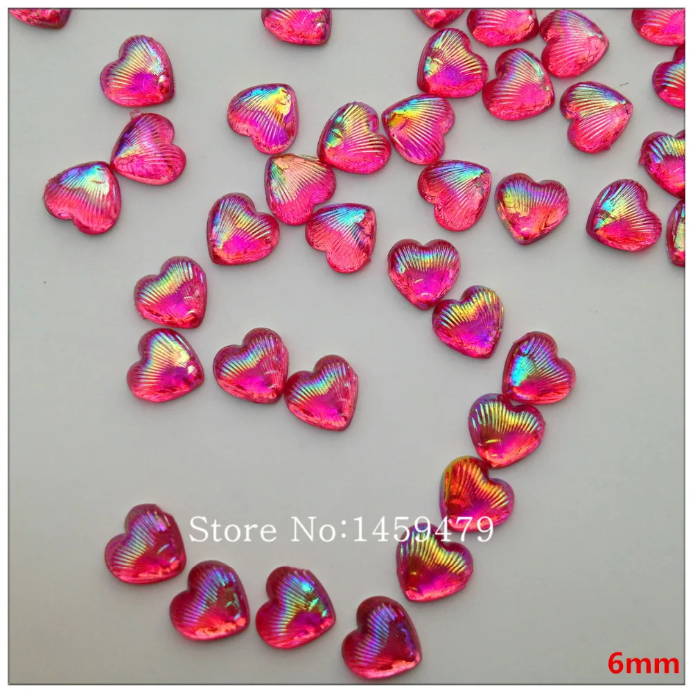 Сердце Форма 500 шт. Новый DIY 6 мм акриловые красные стразы AB Crystal Высокое качество