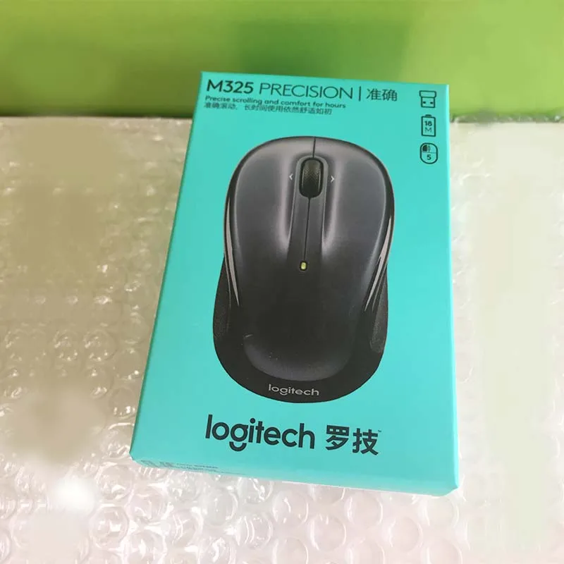 Logitech M325 Беспроводная игровая мышь с нано-приемником 1000 dpi оптическая Ergonimic для Mac OS/Windows Поддержка агентства проверка