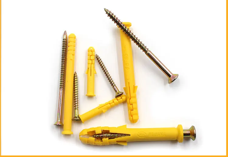 5 пар/лот M10 * 60 400yellow пластиковые расширительные трубы Настенные вилки