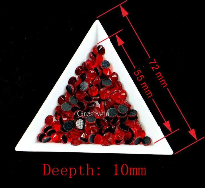 DIY коробки для хранения Пластиковые акриловые пластины ногтей горный хрусталь