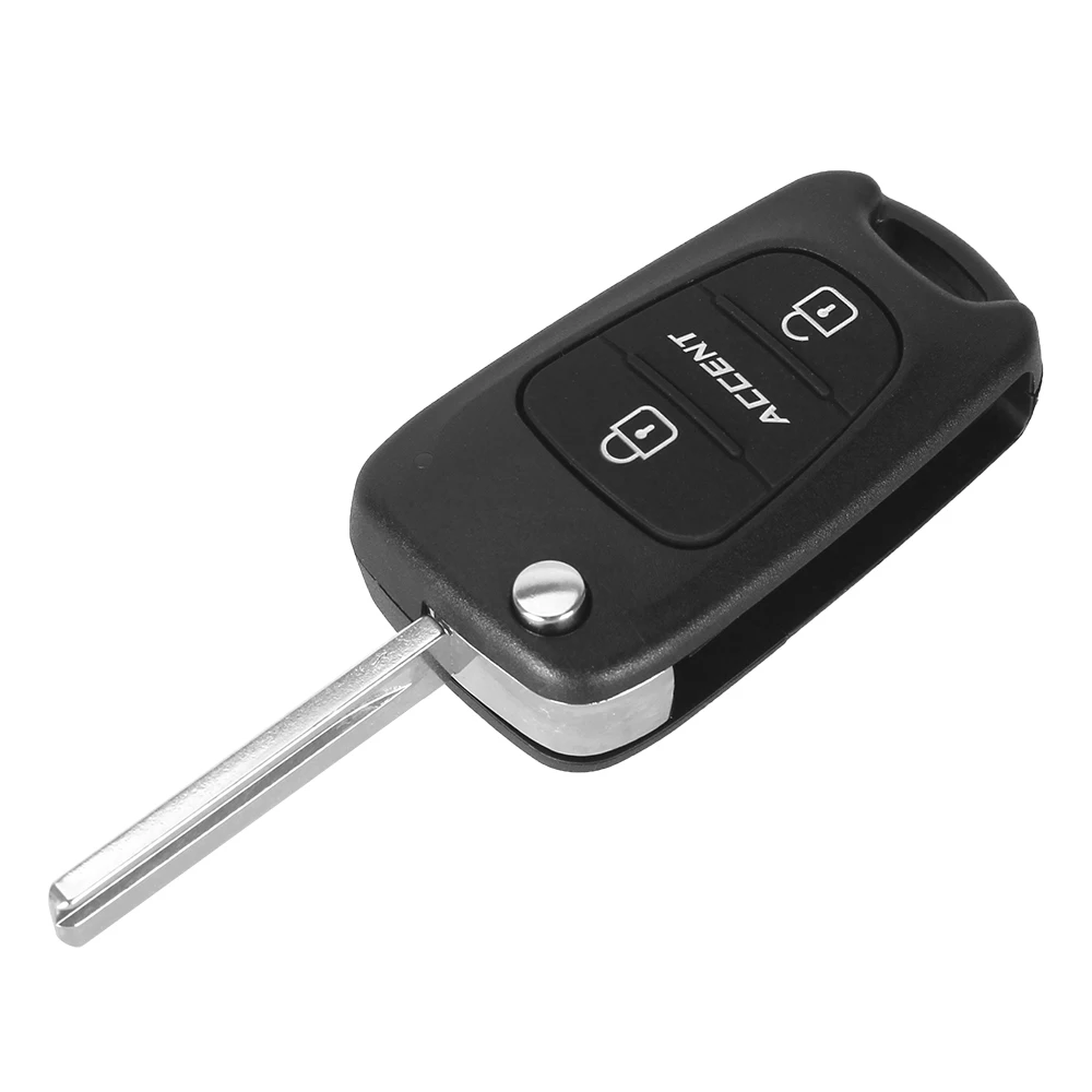 Dandkey флип складной дистанционную Оболочки случай 3 Пуговицы подходит для Hyundai