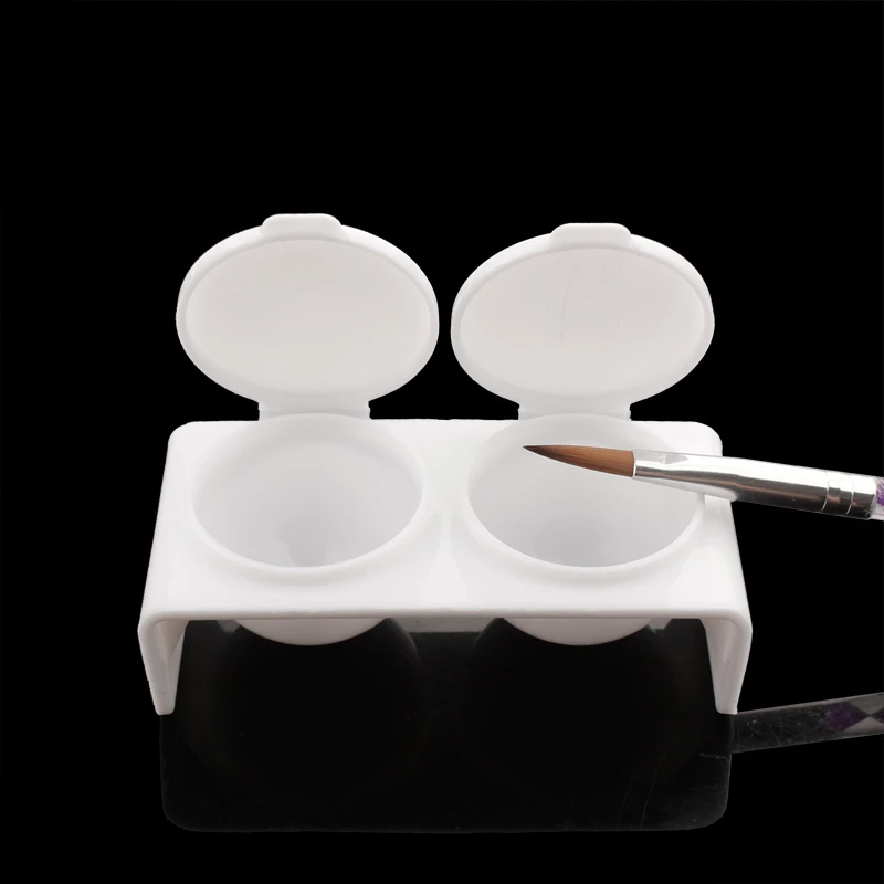 Two Port Double Cover Nail Products Dual Purpose Sealed Tools Wash Pen Box | Красота и здоровье