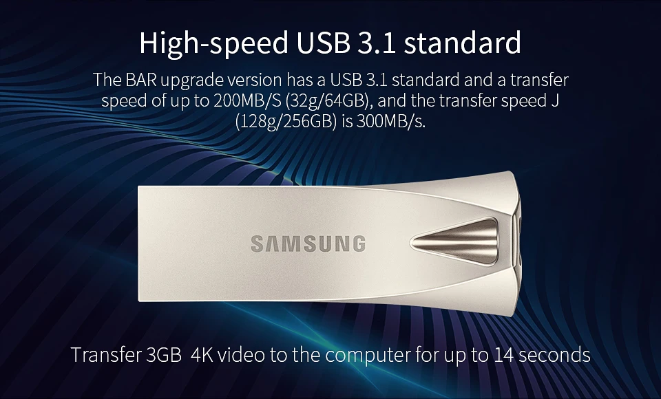 SAMSUNG USB флеш-накопитель 3,1 диск 32 г 64 г 128 г 256 г USB 3,1 Флешка металлическая мини-флешка карта памяти устройство для хранения U диск