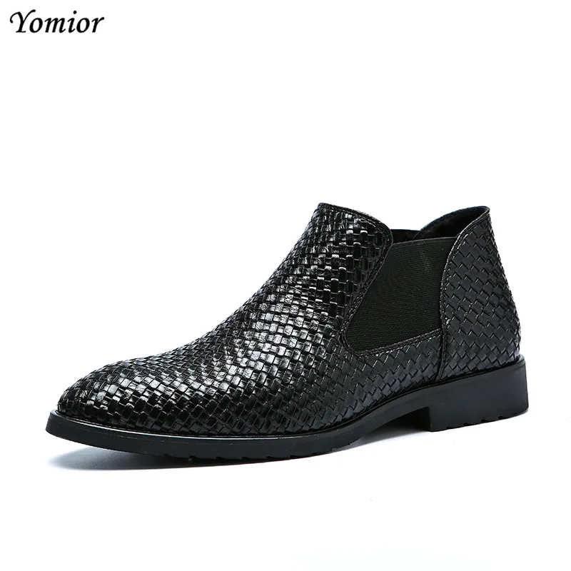 

Yomior New Style Men Boots High Quality Casual Comfortable Fashion Leather Shoes Handmade Spring/Autumn Ankle Boots Vintage