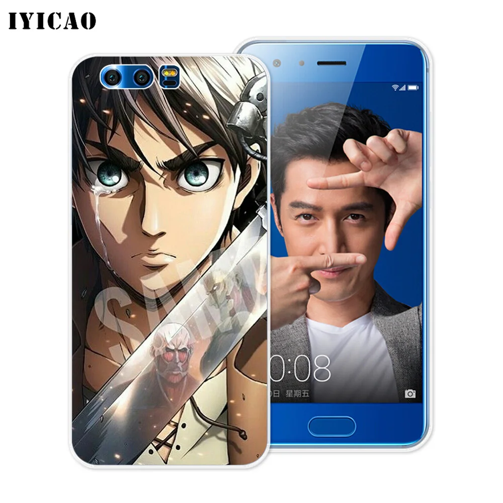 Мягкий силиконовый чехол IYICAO Eren Jaeger для Huawei Y9 Y7 Y6 Prime 2018 Honor 8C 8X 8 9 10 Lite 7X 7C 6A 7A