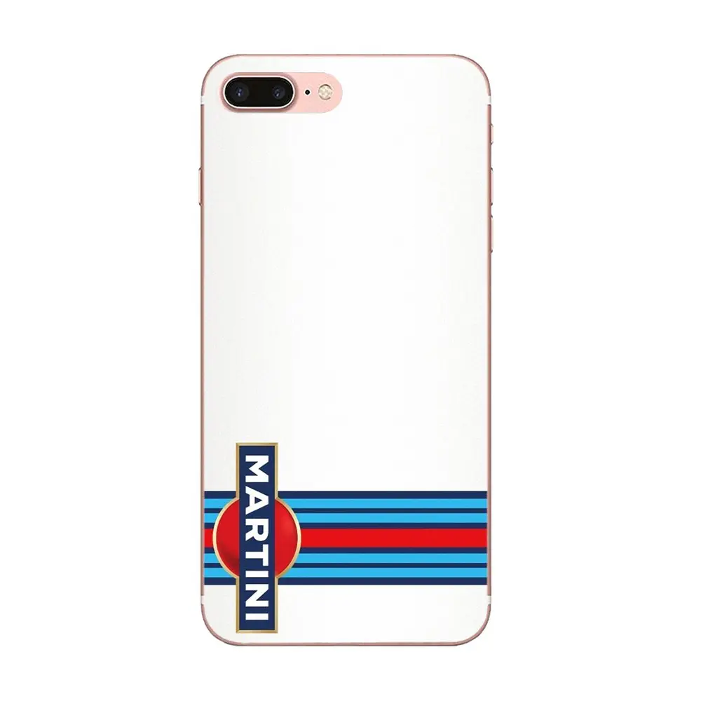 Martini гонки цвета для Apple iPhone X XS Max XR 4 4S 5 5C 5S SE 6 6S 7 8 Plus Прозрачный чехол