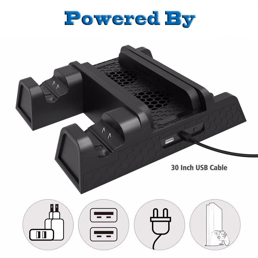Vertical Stand Cooler Cooling Fan Controller Charger Joystick Charging Dock Station for Xbox One / X Slim Console | Электроника