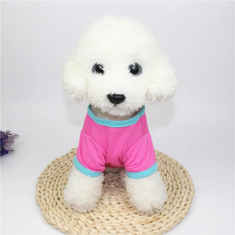 Summer Dog Clothes Poodle Yorkies Small Clothing T-shirt Pet Costume Apparel Shirt Cat tshirt Coat | Дом и сад