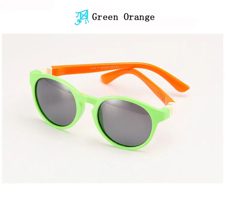 Green Orange Ralferty TAC гибкие очки детские для девочек и мальчиков поляризованные солнцезащитные очки против УФ солнцезащитные защитные очки спортивные очки Oculos 850 - Цвет линз: Green Orange