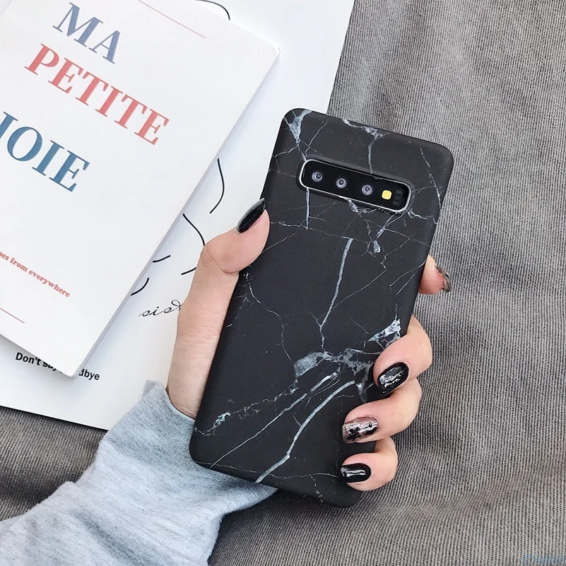 Мраморный чехол для телефона samsung Galaxy S7 Edge S8 S9 S10 Plus e Note 8 9 Note9 S10e S9+ жесткий чехол с рисунком