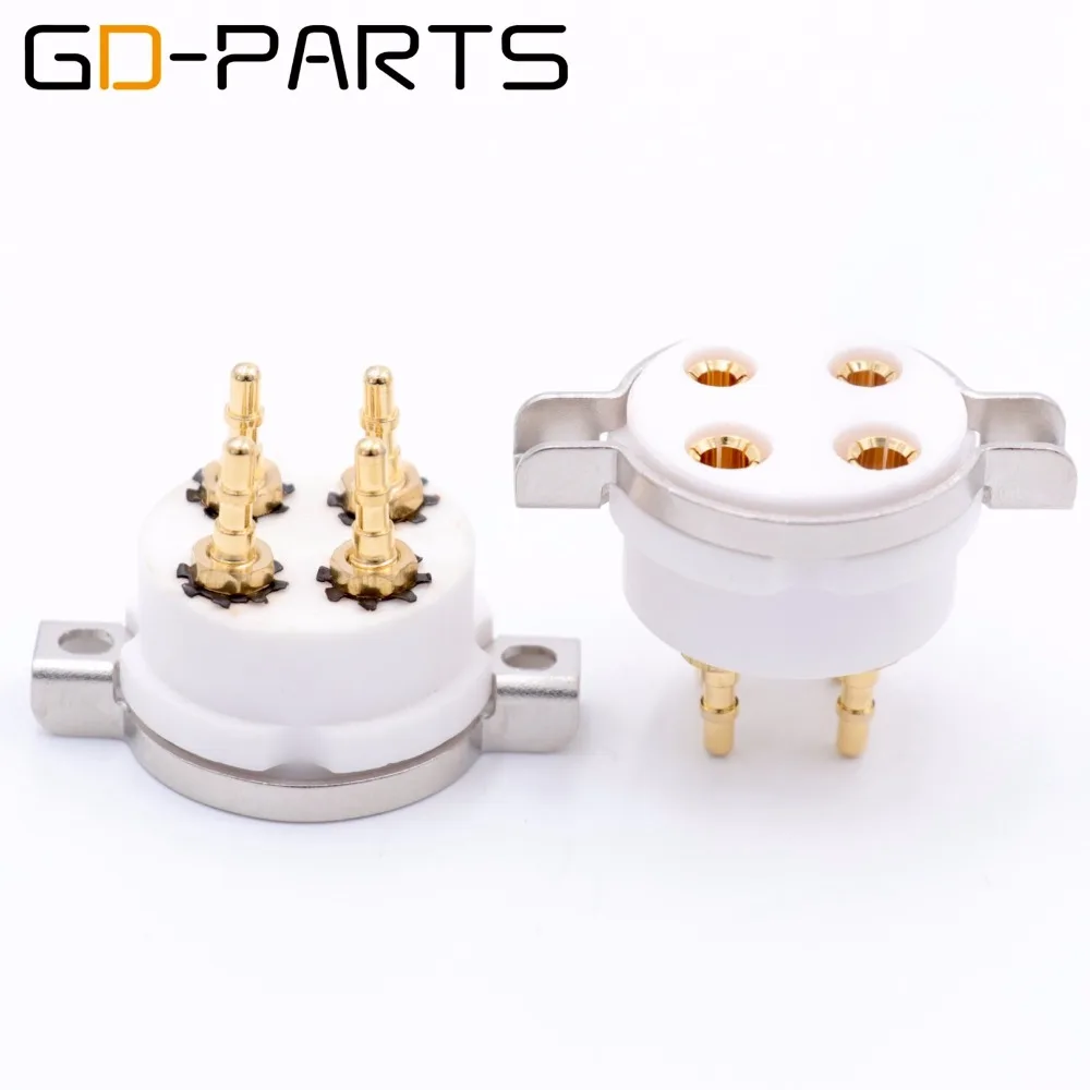 GD-PARTS высококачественные керамические 4pin трубки розетки для 2A3 300B PX4 5Z3P 5U4G 274A 45 71 Hifi винтажные AMP DIY Позолоченные булавки