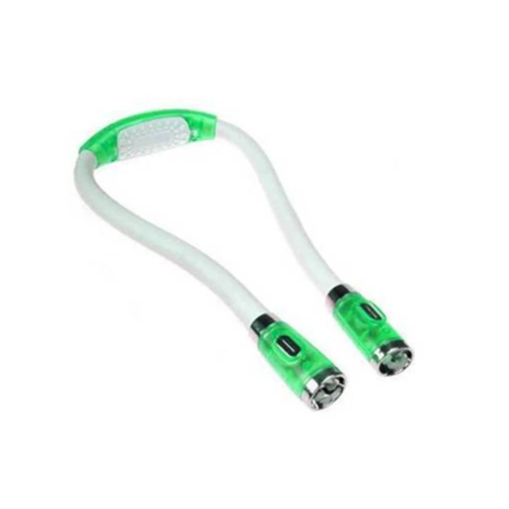 Green Гибкий Handsfree светодиодный светильник на шею, лампа для чтения книг, лампа для ночного кемпинга, светильник-вспышка, светильник для кемпинга, очки со вспышкой, светильник-KK - Испускаемый цвет: Green