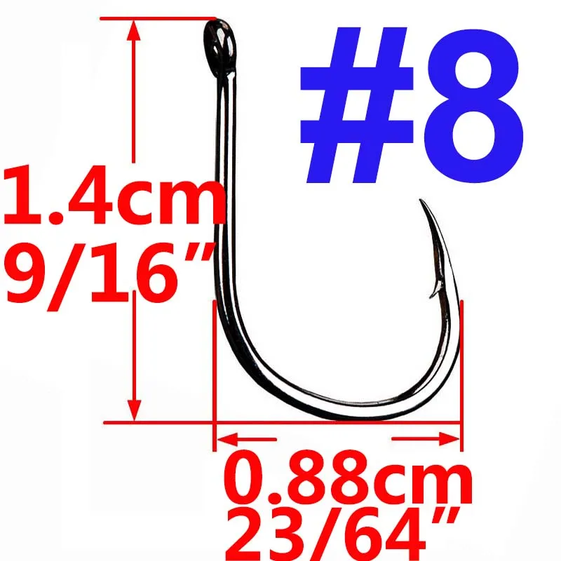 100 pcs/50 pcs Iseama Circle Carp Eyed рыболовный крючок Размеры 3 4 5 6 7 8 9, 10, 11, 12, 13, 14, 15, 16, 17, 18 кольцо глаз японский рыболовный крючок - Цвет: 8
