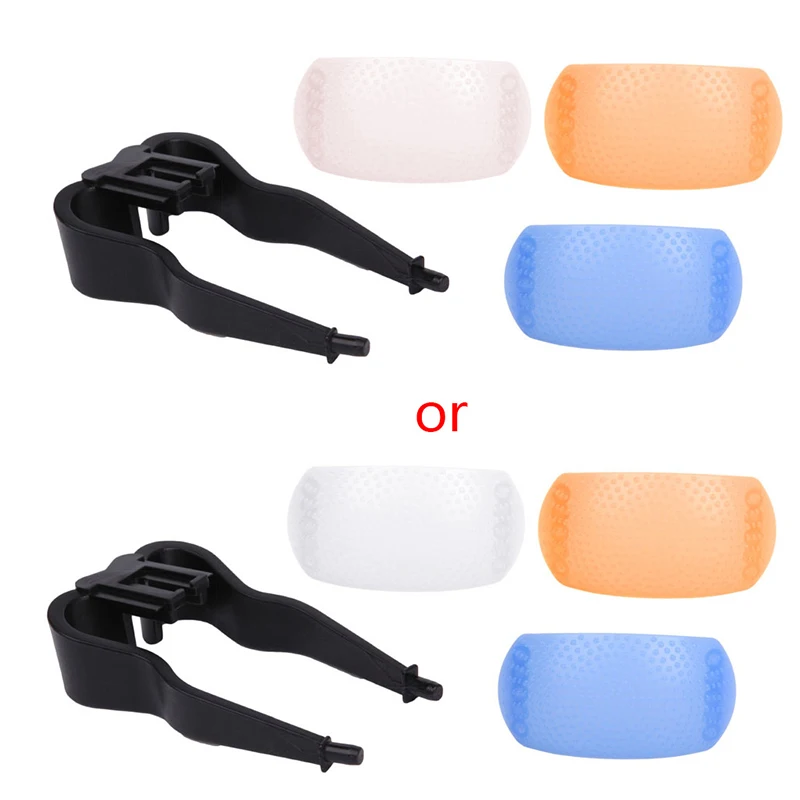 1Set New Pop-Up Flash Diffuser Cover for DSLR SLR Camera Canon Nikon 3 Colors | Электроника