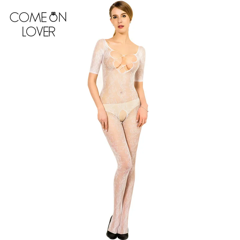 HE3153 New arrival black red white sexy lace bodystocking high quality nylon floral long sleeve | Тематическая одежда и