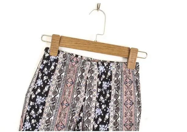 В этническом стиле с геометрическим принтом брюки для женщин в богемном Трайбл