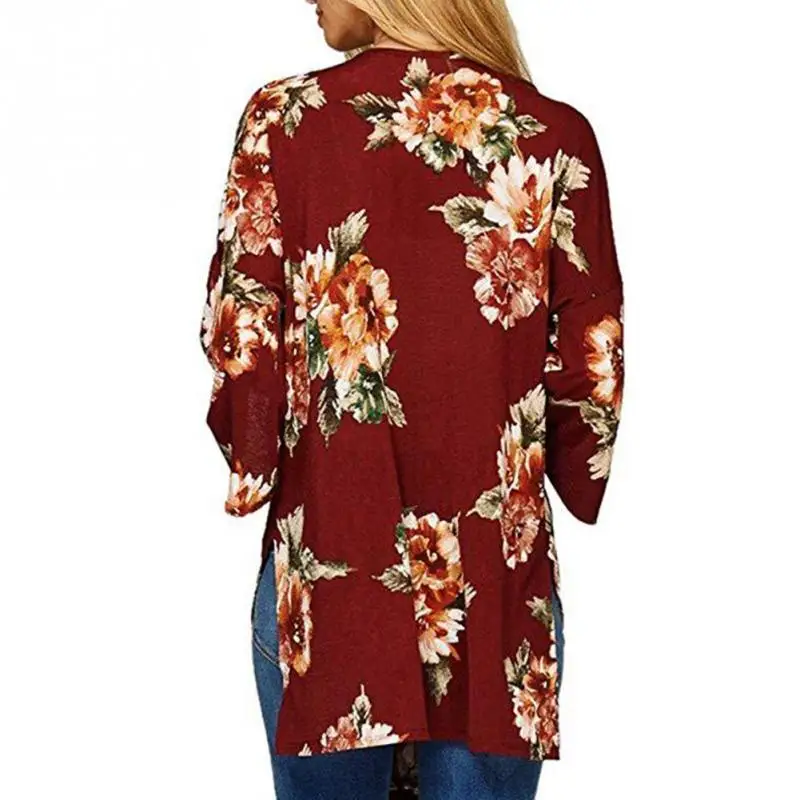 Лидер продаж 2018 г. Модные осенние женские летние бохо-пальто шаль Кимоно Кардиган