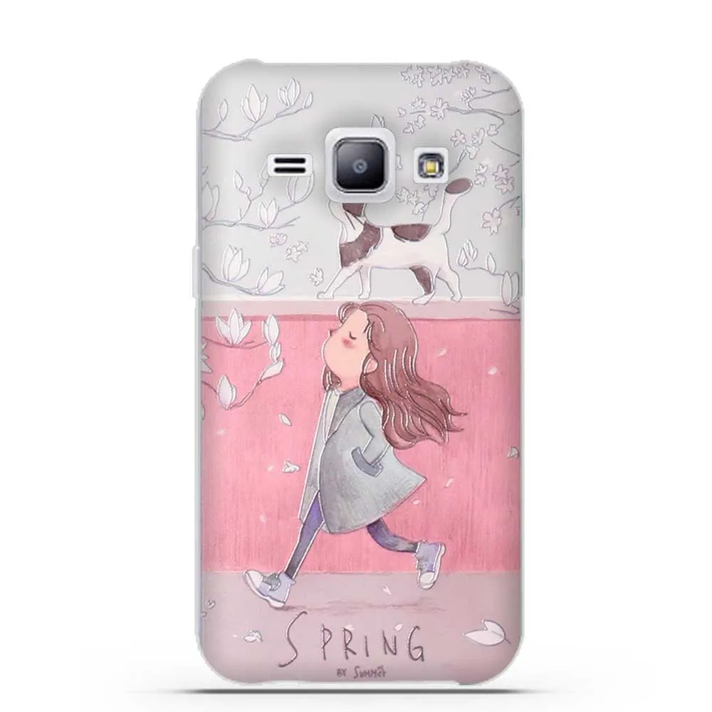 Чехол для Samsung Galaxy J1 2015 силиконовая задняя крышка 4 3 дюйма искусственный чехол