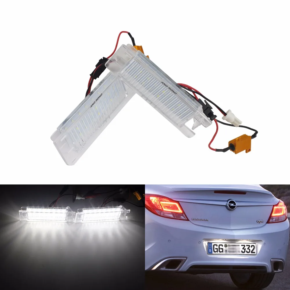 ANGRONG 2x Светодиодный светильник номерного знака для Vauxhall Opel Astra H J Corsa C D Модели Insignia
