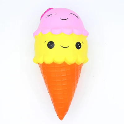 18cm ice cream Мягкая медленно растущая игрушка мороженое хлеб булочка торт Милая Ароматизированная подвеска малыш забавная игрушка подарок оптом антистрессовые детские игрушки - Цвет: 18cm ice cream
